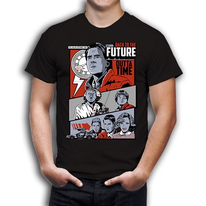Camiseta De Volta para o futuro Back to the Future Poster Martin McFly Dr. Brown
