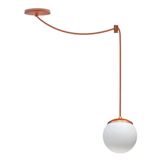Luminária Pendente Globo 15cm Jabuticaba Stuttgart 2 Metros
