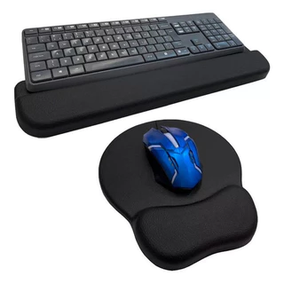 Kit Mousepad Ergonômico + Apoio Descanso Punho Para Teclado