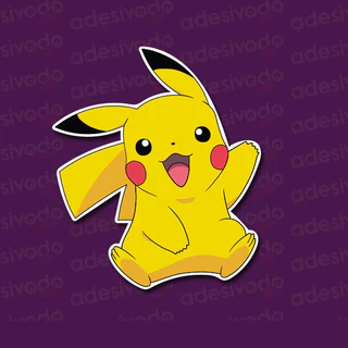 4 Adesivos do Pikachu 0071 (6cm)
