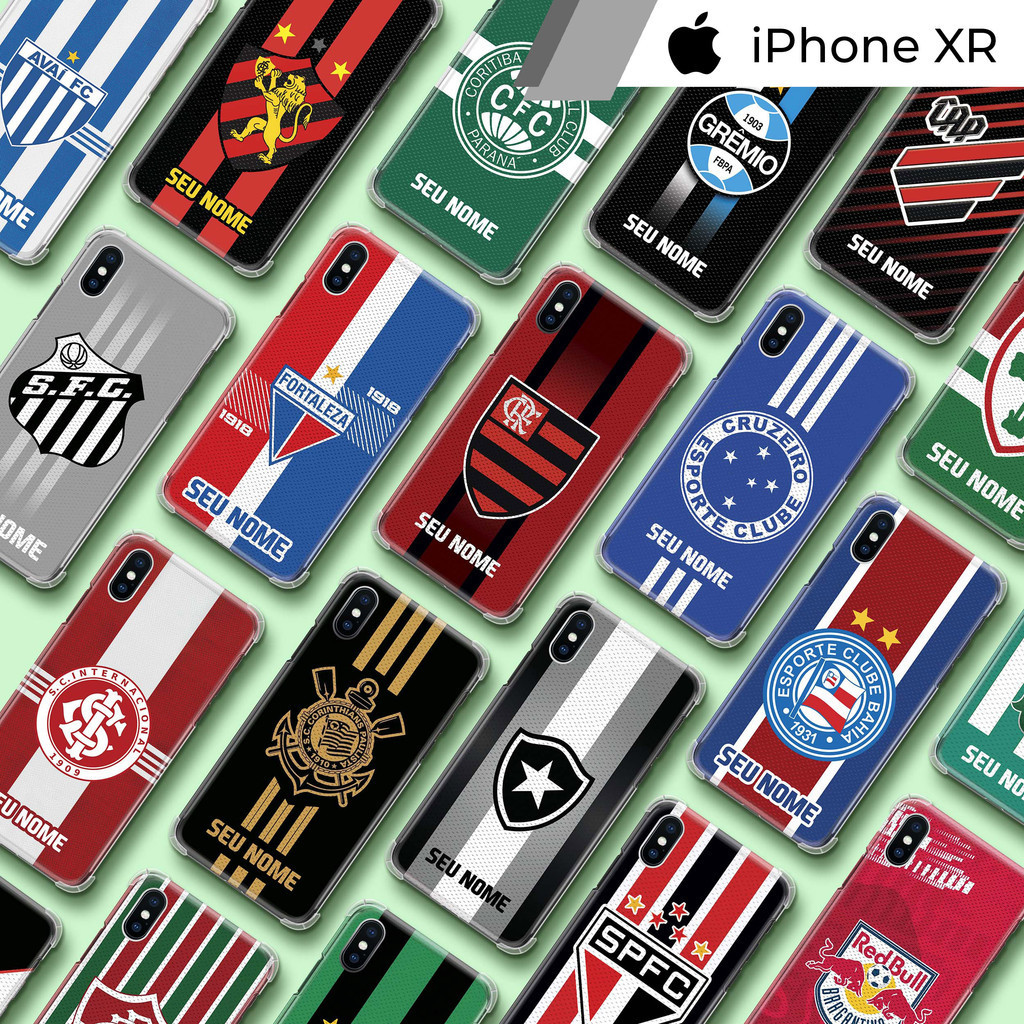 Capa Capinha - iPhone XR - Futebol Times do Brasil Personalizada