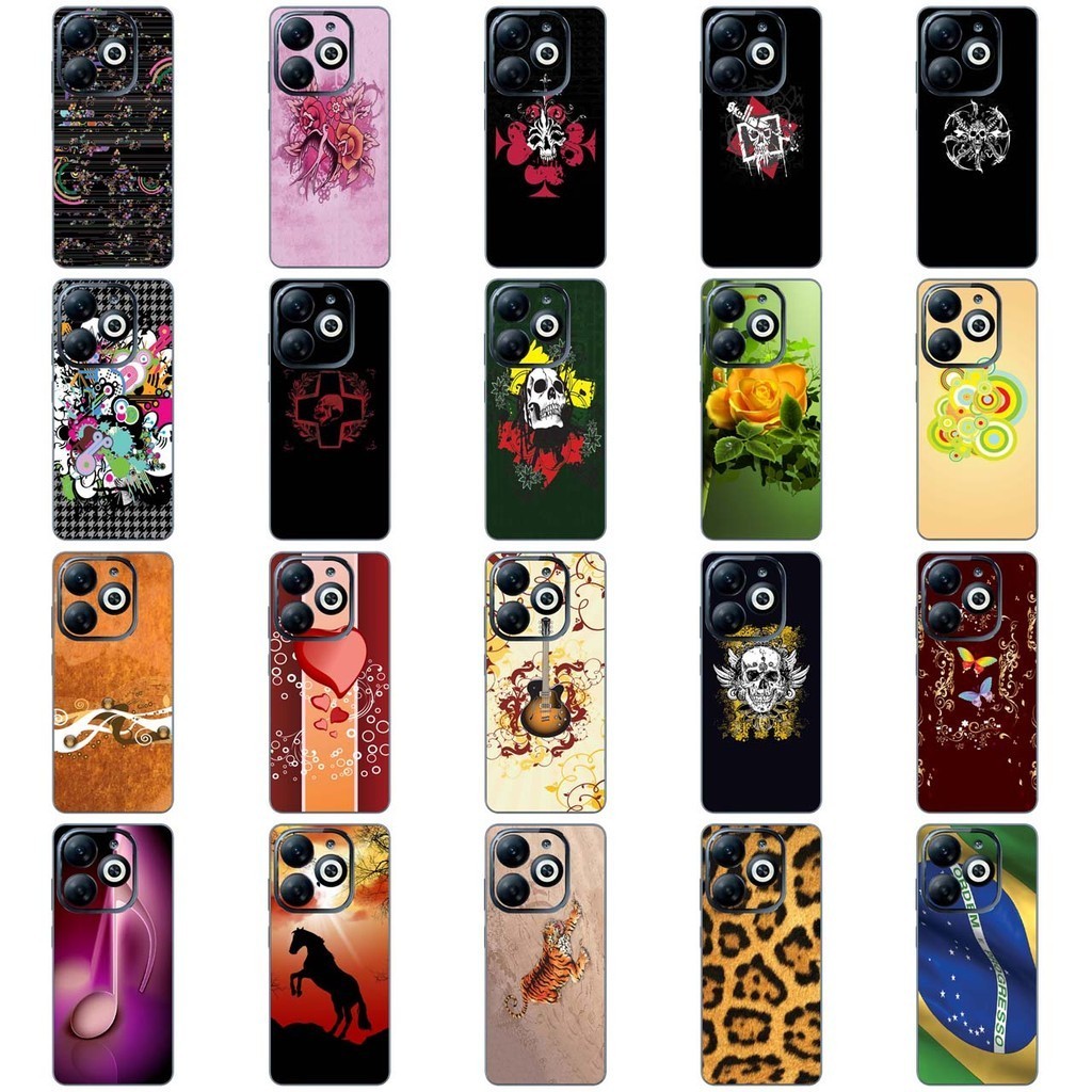 Capa Adesivo Skin006 a 628 Verso Para Infinix Smart 8 Pro (X6525B