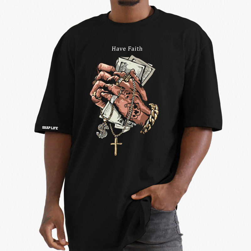Camisa Estampada Camiseta Oversize - 3345