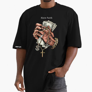 Camisa Estampada Camiseta Oversize - 3345