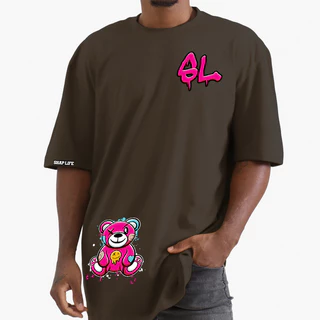 Camisa Estampada Camiseta Oversize - 3358