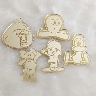 Apliques Acrilico Pocoyo 5cm Dourado TOP-FAST