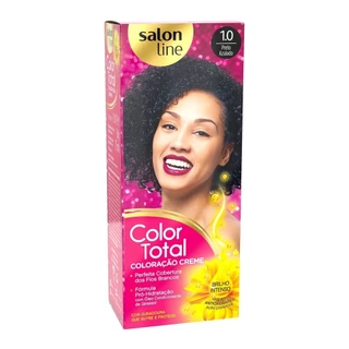 Tinta de Cabelo Preto Azulado 1.0 Color Total | Salon Line em Oferta na Shopee