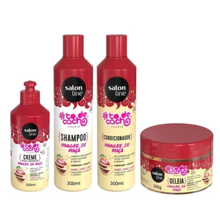 Kit Vinagre de Maça Todecacho 4 produtos Salon Line em Oferta na Shopee