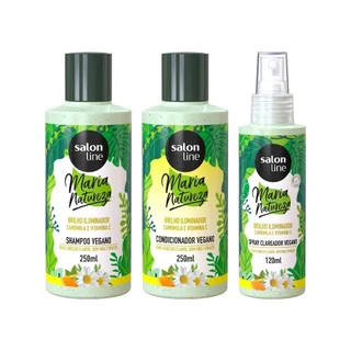 Kit Completo Maria Natureza Brilho Iluminador Salon Line em Oferta na Shopee