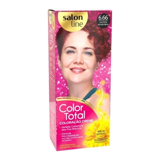 Coloração Louro Escuro Vermelho Intenso 6.66 Color Total em Oferta na Shopee