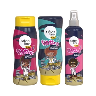 Kit Kids Shampoo + Condicionador + Spray Todecachinho Salon Line em Oferta na Shopee