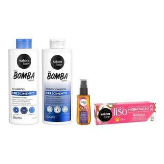 Kit Shampoo e Condicionador SOS Bomba Crescimento + Óleo SOS Cachos + Recarga Concentrada de Hidratação Meu Liso em Oferta na Shopee