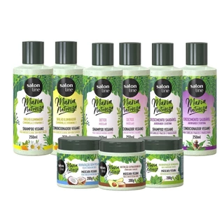 Kit Detox, Brilho com Crescimento Saudavel e Cronograma Capilar de Maria Natureza Salon Line em Oferta na Shopee