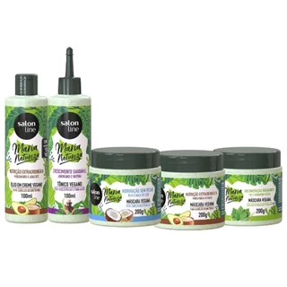 Cronograma Capilar + Tratamento Maria Natureza Salon Line em Oferta na Shopee