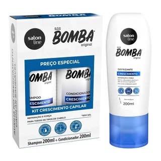 Kit SOS Bomba Original 200ml com Defrizante Salon Line em Oferta na Shopee