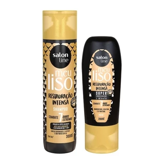 Kit Shampoo + Super Condicionador Meu Liso Restauração Intensa Salon Line em Oferta na Shopee