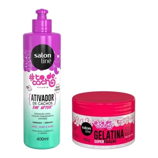 Kit Gelatina Fixação Máxima com Ativador de Cachos Day After Todecacho Salon Line em Oferta na Shopee