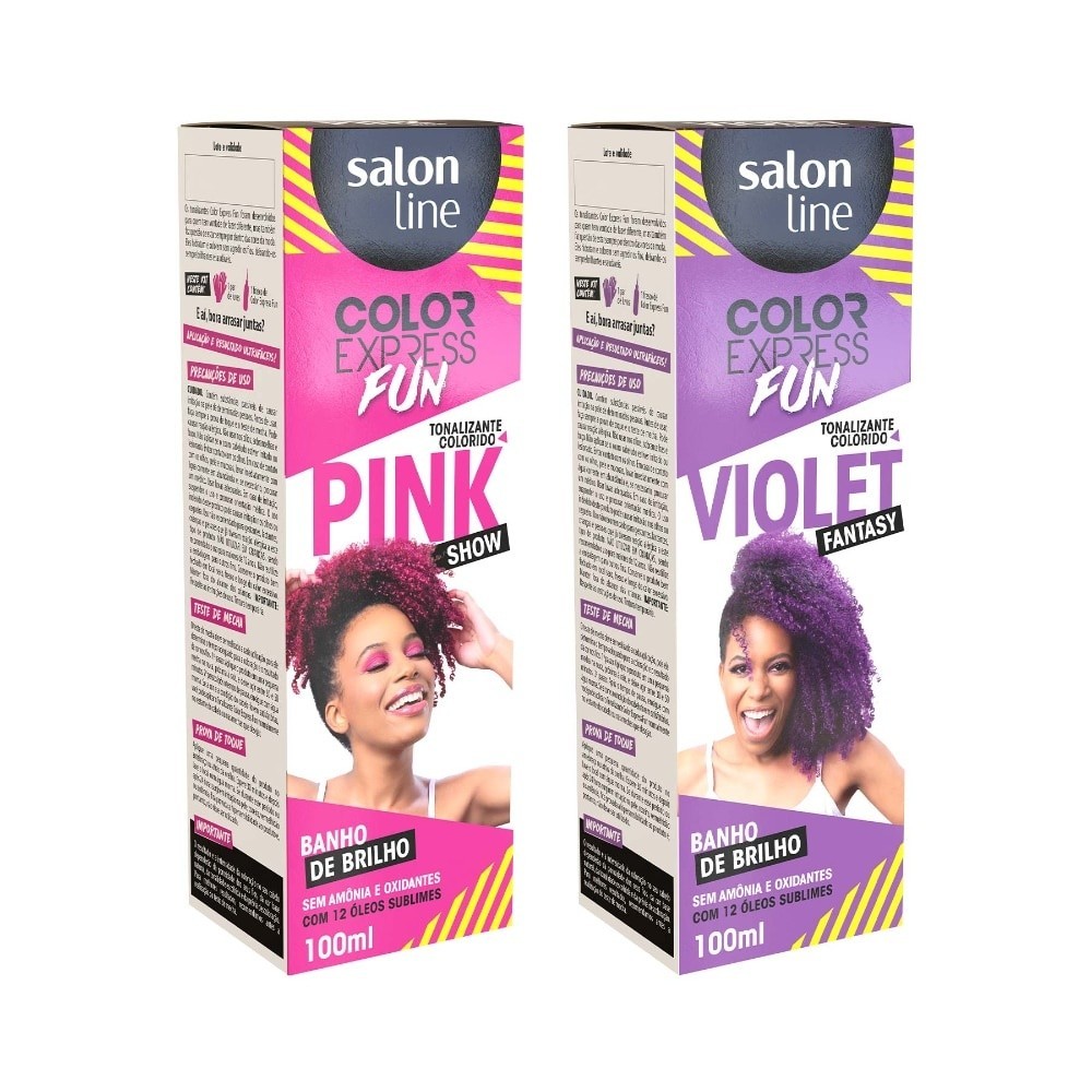 Kit Color Express Fun Pink Show + Violet Fantasy Salon Line | Shopee Brasil