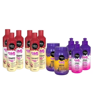 Tratamento para cabelos Loiros Ondulados a Crespos Salon Line em Oferta na Shopee