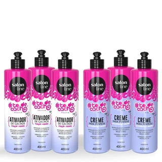 Kit finalização Cacheados Todecacho Profix 6 produtos Salon Line em Oferta na Shopee