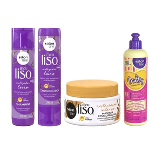Kit para Cabelo Loiro Protegido no Verão Salon Line em Oferta na Shopee