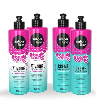 Kit Finalização Crespos Todecacho Profix 4 produtos Salon Line em Oferta na Shopee