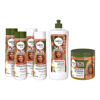 Kit Nutrição Capilar SOS Cachos Azeite de Oliva - 6 Produtos em Oferta na Shopee