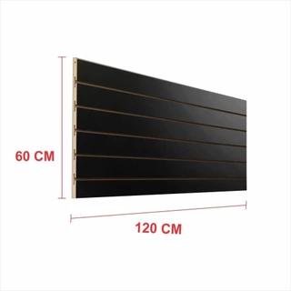 Painel canaletado preto altura 60cm x 120cm E-Nichos