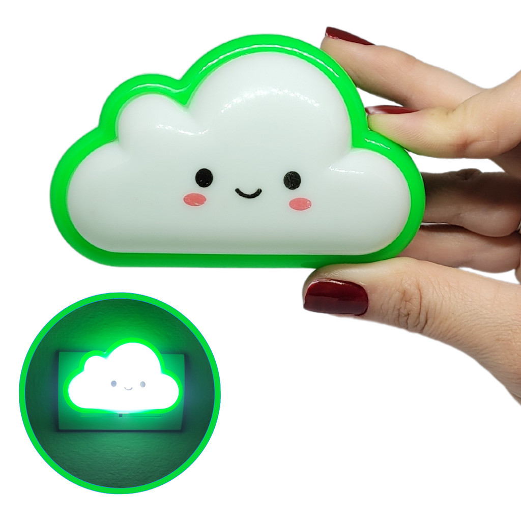 Mini Abajur De Tomada Nuvem Infantil Luz De Led - Art House