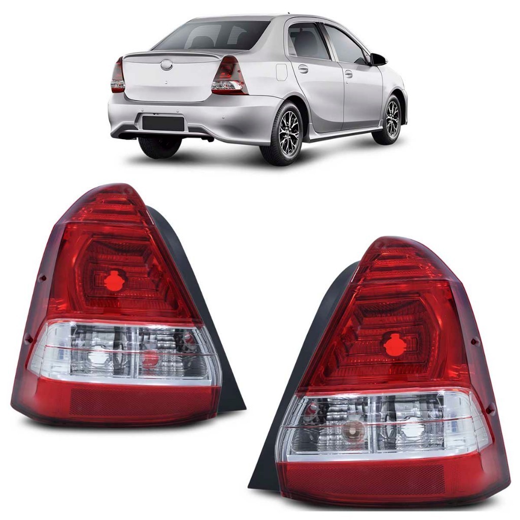 Lanterna Traseira Etios Sedan 2013 2014 2015 2016 2017 2018 Bicolor ...