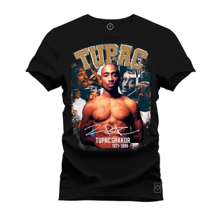 Camiseta Confortável T-Shirt Premium Algodão Tupac Gangue