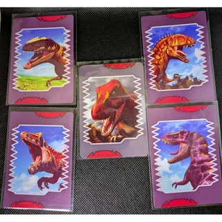 Kit de Cards Dinossauro Rei 5 cartas de Fogo