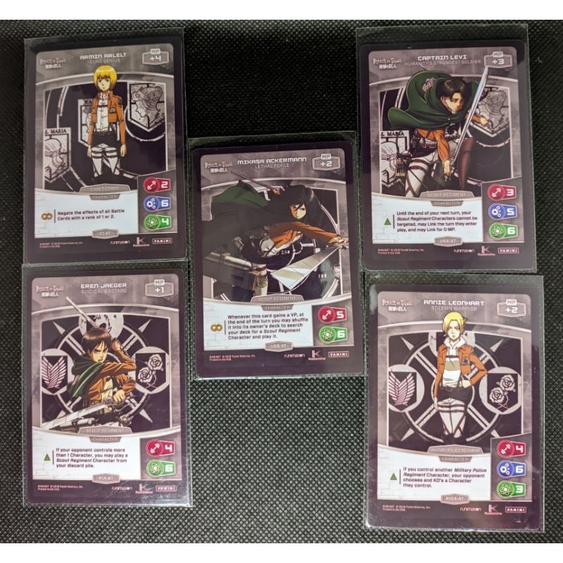 Cartas de Attack On Titan Metax Game 5 cartas a sua escolha EN | Shopee ...