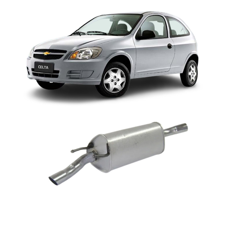 Escapamento silencioso traseiro abafador Celta 1.0 8v 2010 | Shopee Brasil