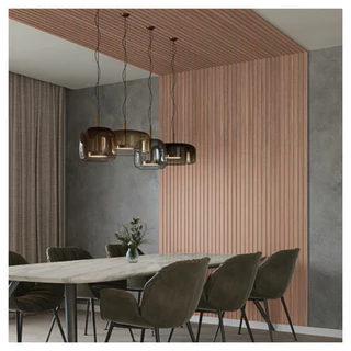 Painel Duplo Ripado Decorativo Revestimento Mdf Placa 55cm x 90cm Acabamento Para Parede