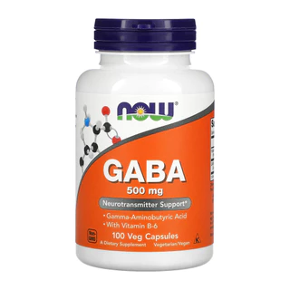 Now Foods Gaba/Ácido Gama 500mg e Vitamina B6 100Cap Veg
