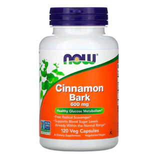Casca de Canela 600mg Now Foods 120 Cáps Importado