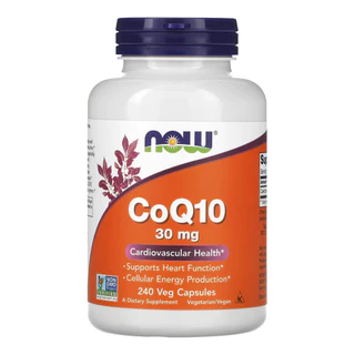 Coenzima Coq10 30mg Now Foods 240 Cáps Importado