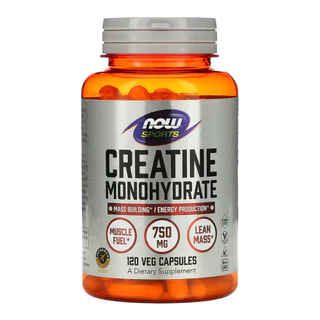 Creatina Monohidratada 750mg Now Foods 120Cáps Importado