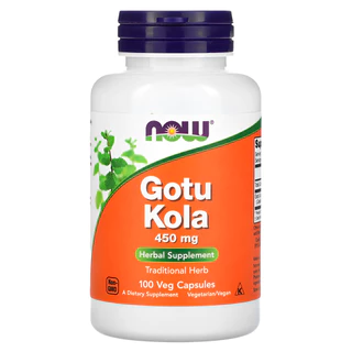 Gotu Kola 450mg Now Foods 100 Cáps Importado