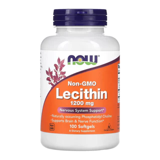 Lecitina Lecithin 1200mg Now Foods 100Cap Softgels