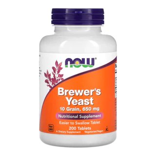 Levedura de Cerveja 650mg Now Foods 200 Tabs Importado