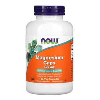 Magnésio Magnesium 400mg Now Foods 180 Veg Caps