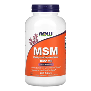 MSM 1500mg Now Foods 200 Tablets Importado