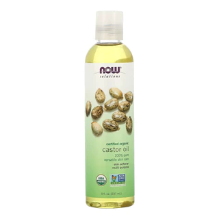 Óleo de Rícino Orgânico Now Foods 237 ml Importado