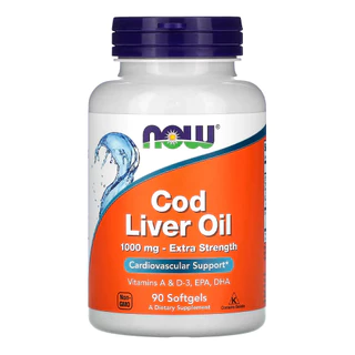 Óleo Fígado Bacalhau 1000mg Now Foods 90 Soft Importado