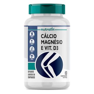 Cálcio Magnésio e Vitamina D3 Nutralín 60 Comp.
