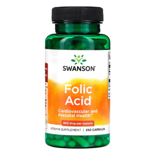 Ácido Fólico 800mcg Swanson 250 Capsulas Importado