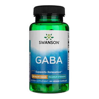 Gaba 750 mg Máxima Força Swanson 60 Caps Importado