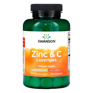 Pastilhas Zinco e Vitamina C Swanson 200 Past Importado